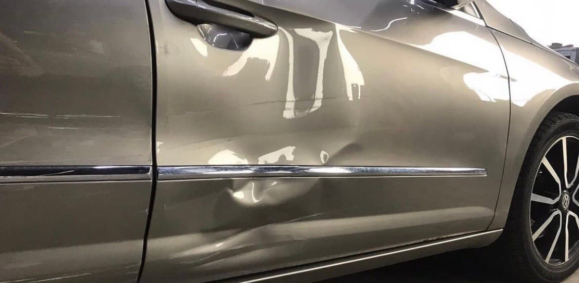 Body Line Dent — before repair